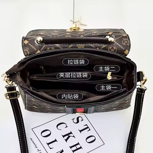 New Shoulder bag Women bag tote luxury designer handbag women Handbags leather Printed monogram single shoulder straddle bag - Image 4