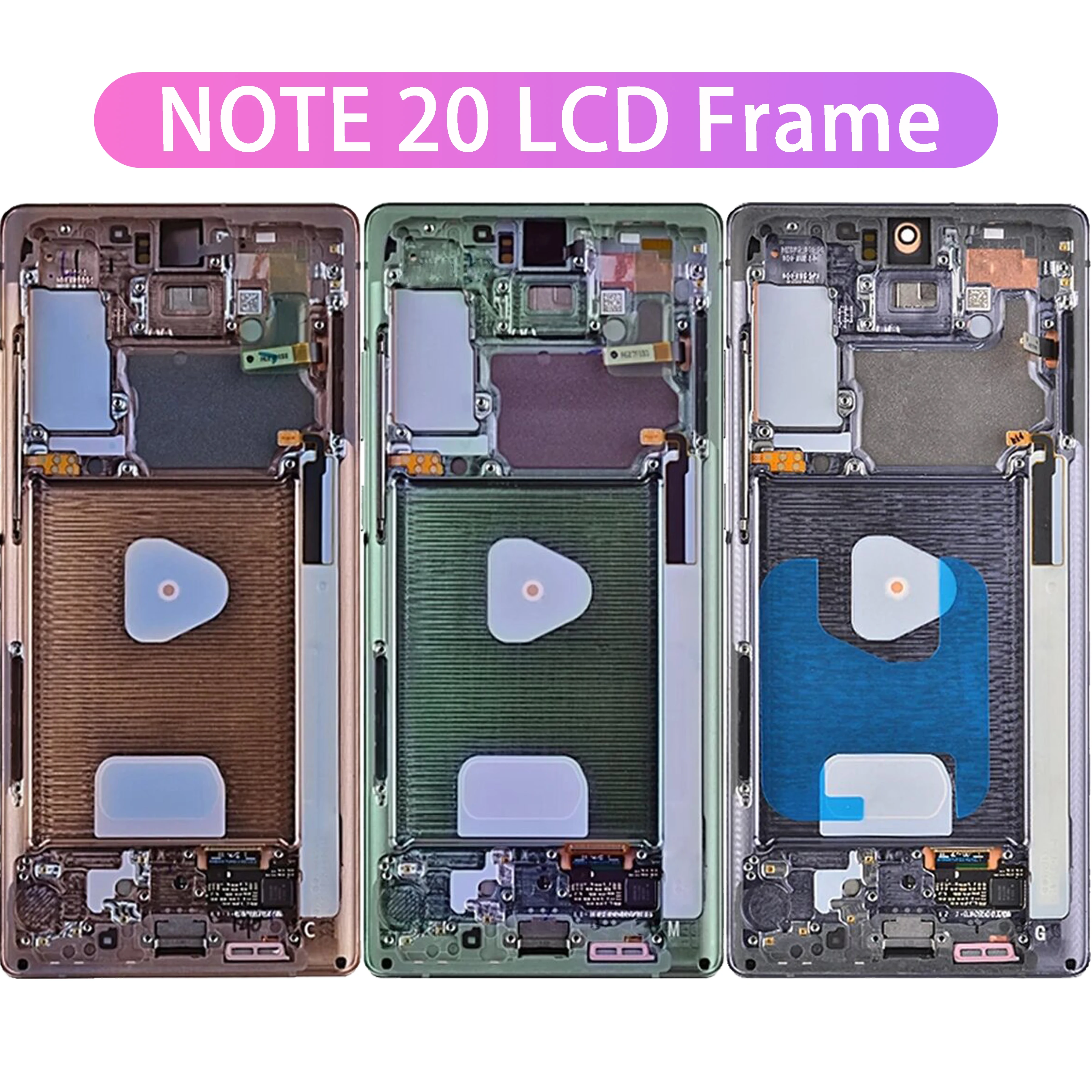 100% NOWY OLED Note 20 N980F N980 LCD do Samsung Galaxy Note 20 5G N981 N9810 N981N Wyświetlacz Ekran dotykowy Digitizer z ramką