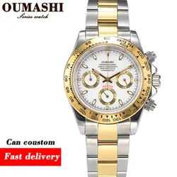 39mm VK63 watch Men's watch Stainless steel sapphire glass VK63 Quartz movement Chronograph waterproof 10ATM VK63 watch for men