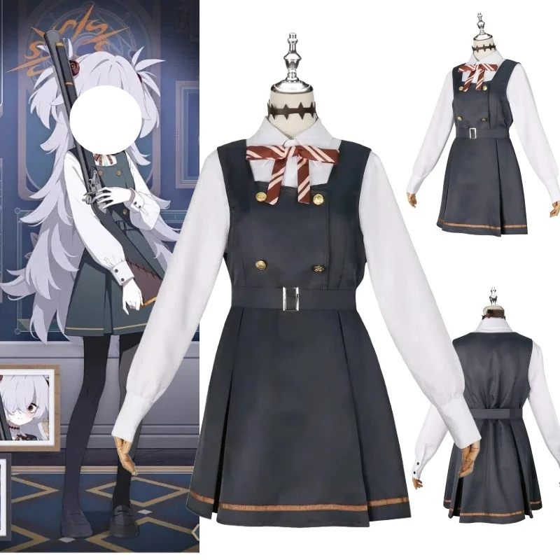 

Game Kanoe Itagaki Costume Cosplay White Shirt Dress School Uniform Full Set for Women Role Play Outfit Halloween Carnival Party