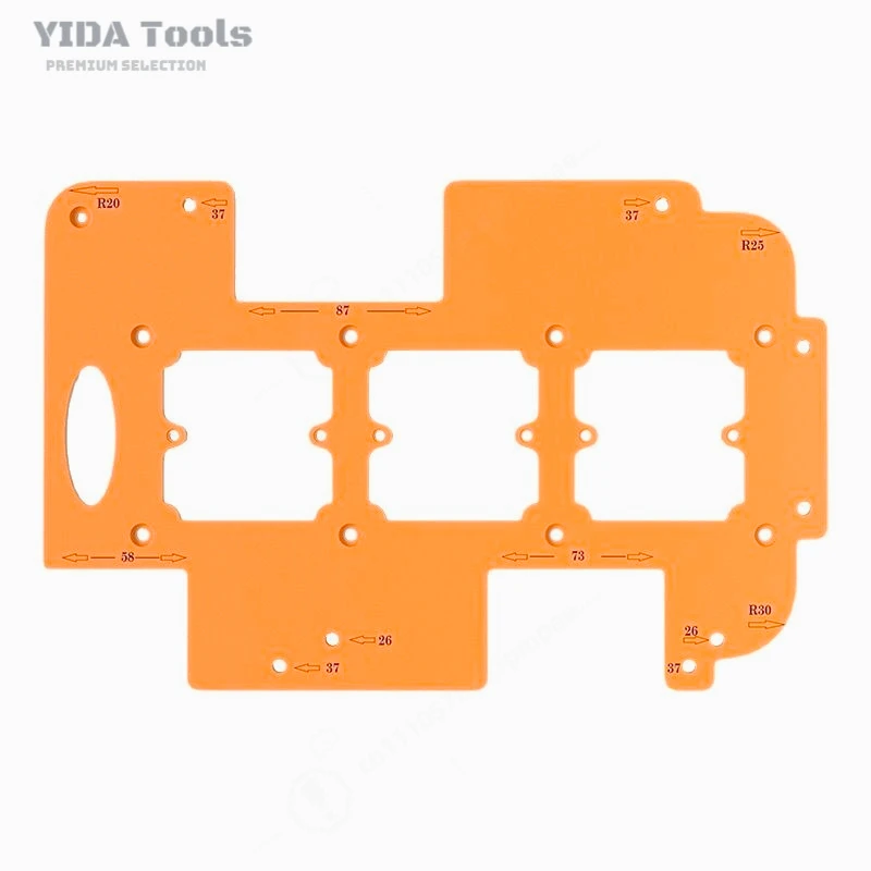 Thickened Bakelite U-Groove Routing Template Handleless Wardrobe Cabinet Grooving Mold Wood Milling Tool