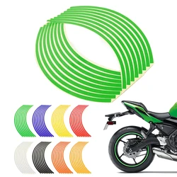 16X Wheel Sticker Reflective Rim Stripe Tape Motorcycle Stickers for Triumph Daytona 675 Transalp Z900 2018 Suzuki Bandit 250 Ya