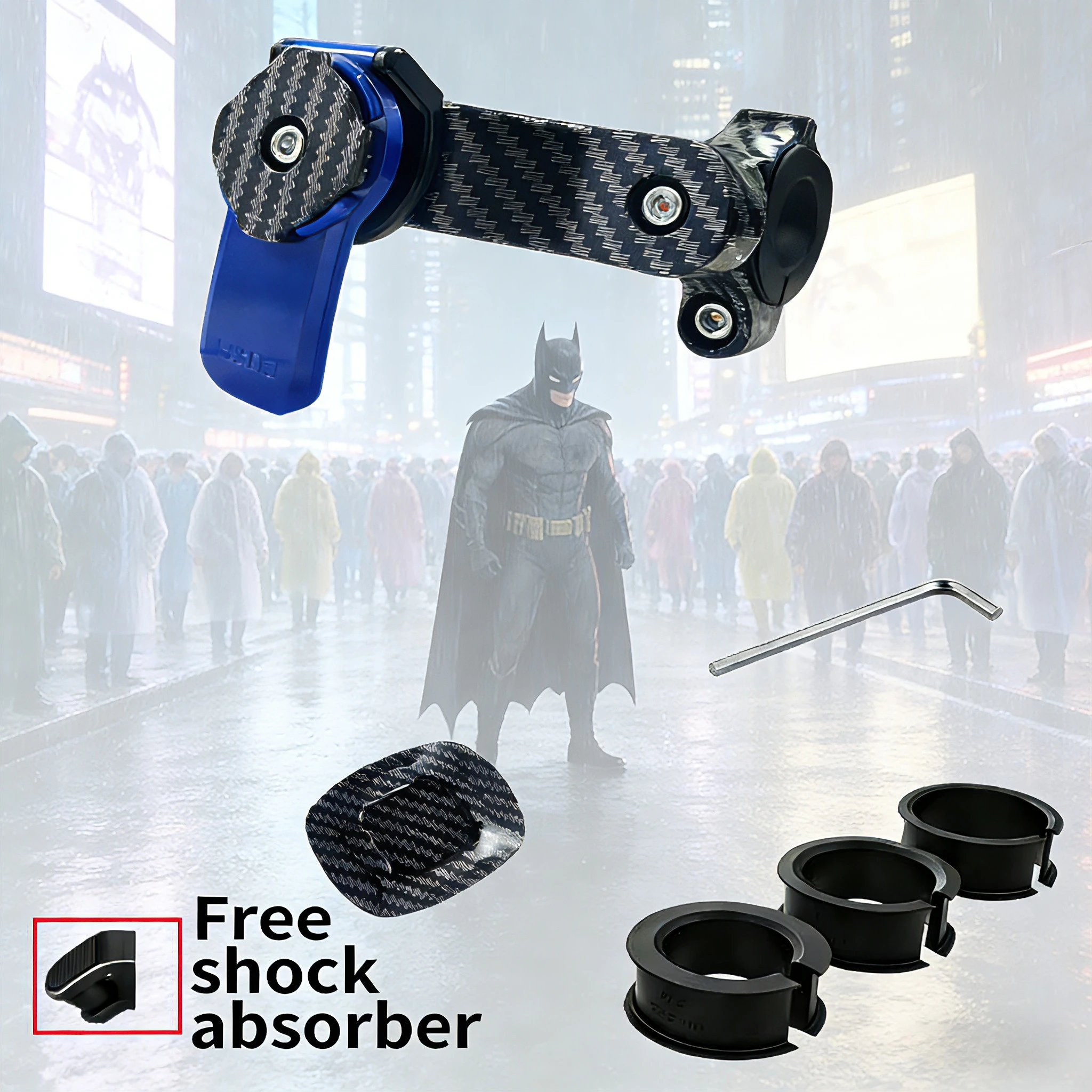 

Quick Release Bike Handlebar Phone Mount - Anti-Shake Universal Stand for Motorcycle GPS & Travel.