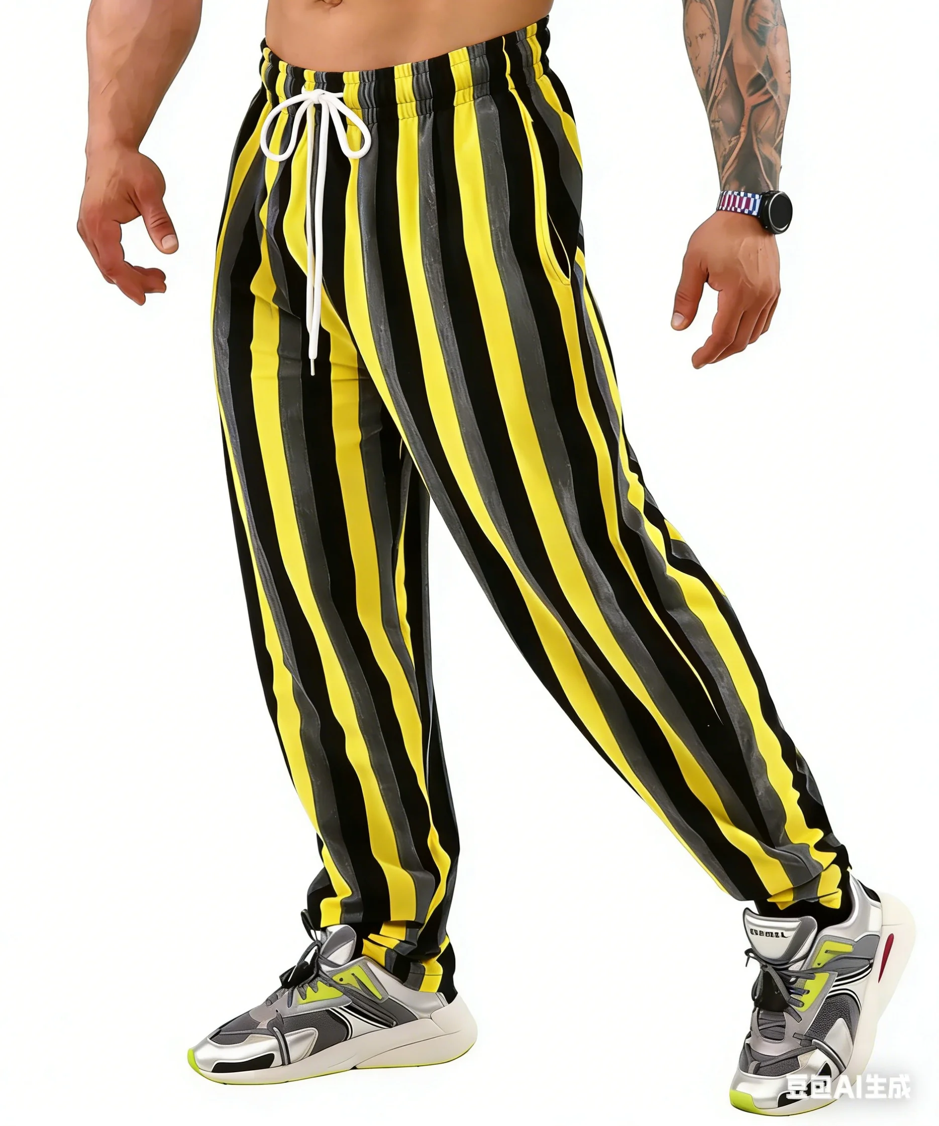 

2026 Year New 3D Printed Mesh Breathable Fashionable European and American Style Adult and Children's Casual Sports Pants