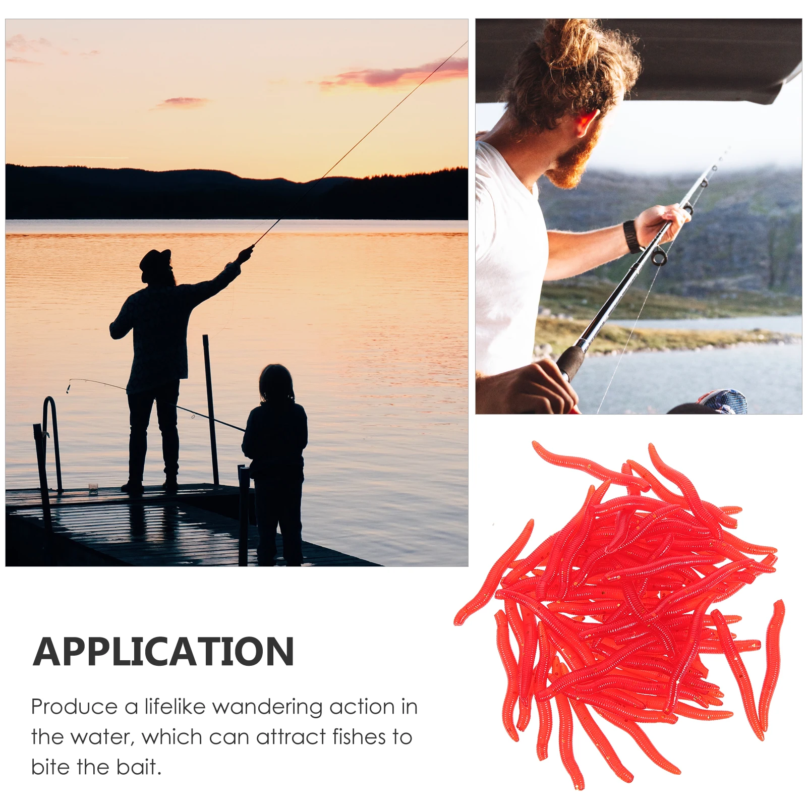 

200pcs Lifelike Bait Freshwater Fishing Silica Gel Lures Vivid Lures Texture Practical Material