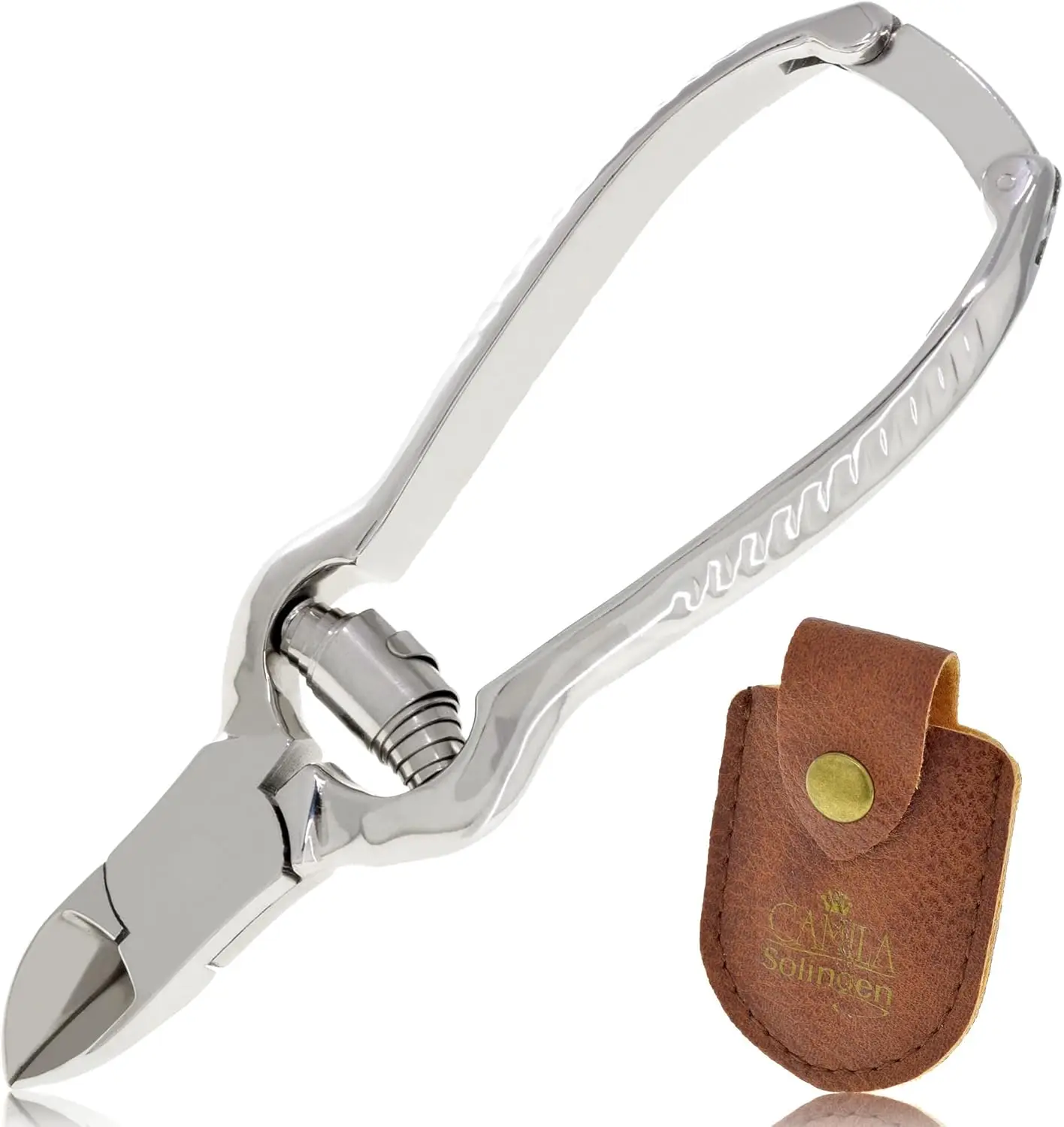 

Large Heavy Duty Toe Nail Clipper for Thick Toenails, Double Barrel Spring, Super Sharp Stainless Steel Blade Made in Germany