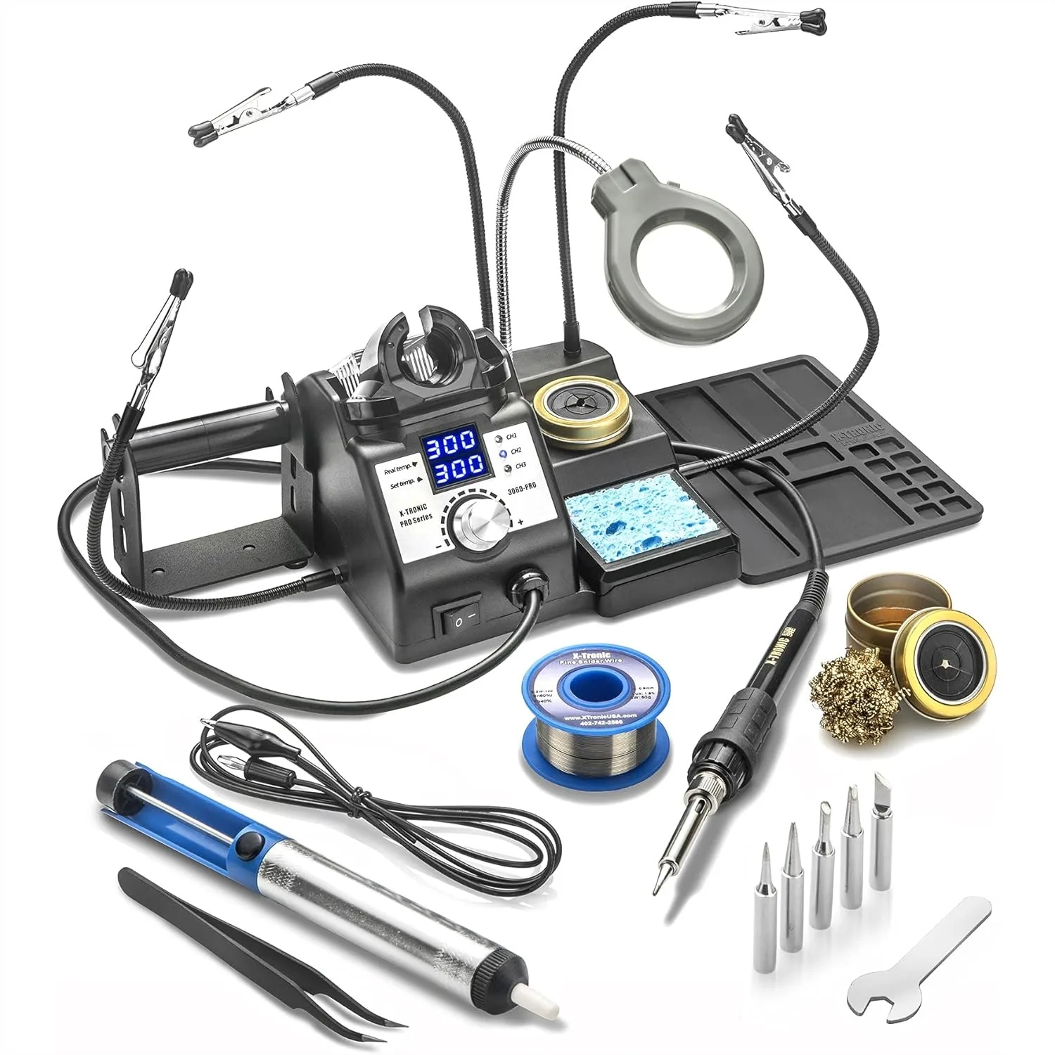 

75W Soldering Iron Station Kit with 5 Tips, Sleep Function, 3 Temp Presets