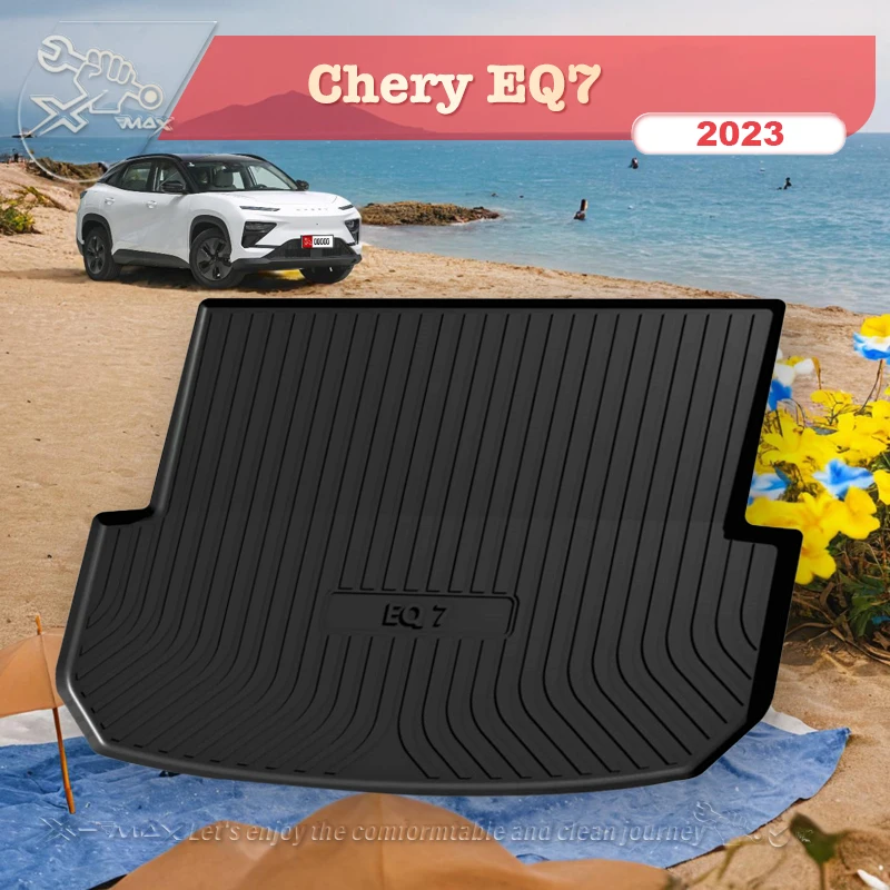 

For Chery EQ7 2023 TPE Custom Fit Car Trunk Mat All Season Black Cargo Mat 3D Shaped Laser Measured Trunk Liners