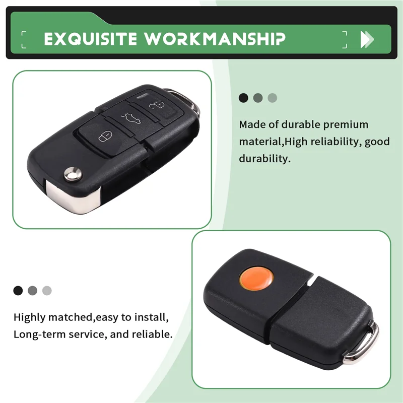 Per VW B5 Flip 3 pulsanti XKB520EN SA2205 Cavo di ricambio Chiave remota di seconda generazione Supporta la programmazione wireless XKB501EN