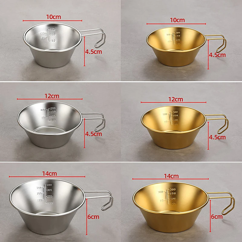 10/12/14 سنتيمتر كوب سييرا في الهواء الطلق الفولاذ المقاوم للصدأ سييرا فنجان القهوة نزهة أدوات المائدة المحمولة الشواء التنزه التخييم فنجان شاي #6