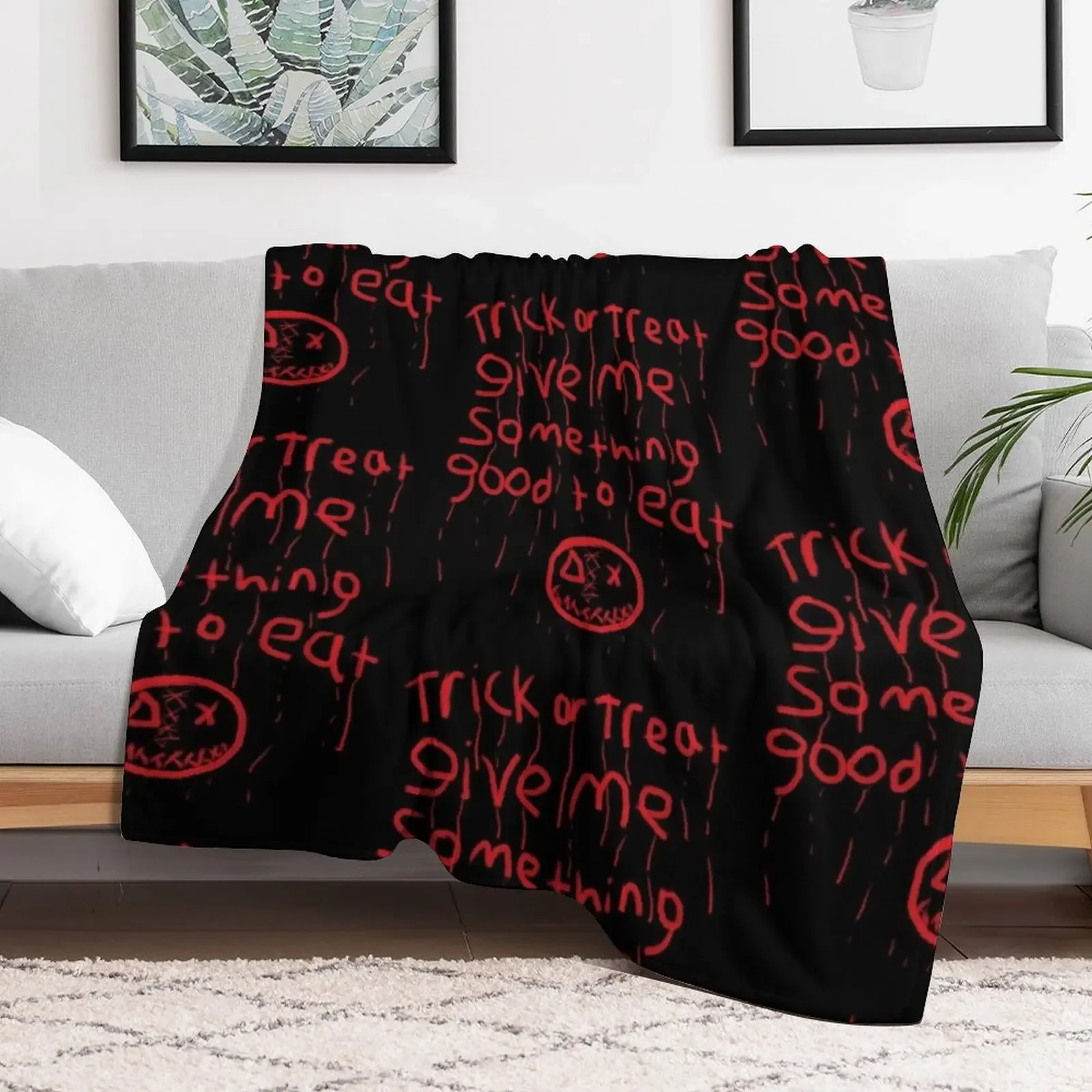 trick r treat sam bloody writing Throw Blanket Heavy christmas gifts Sleeping Bag Blankets