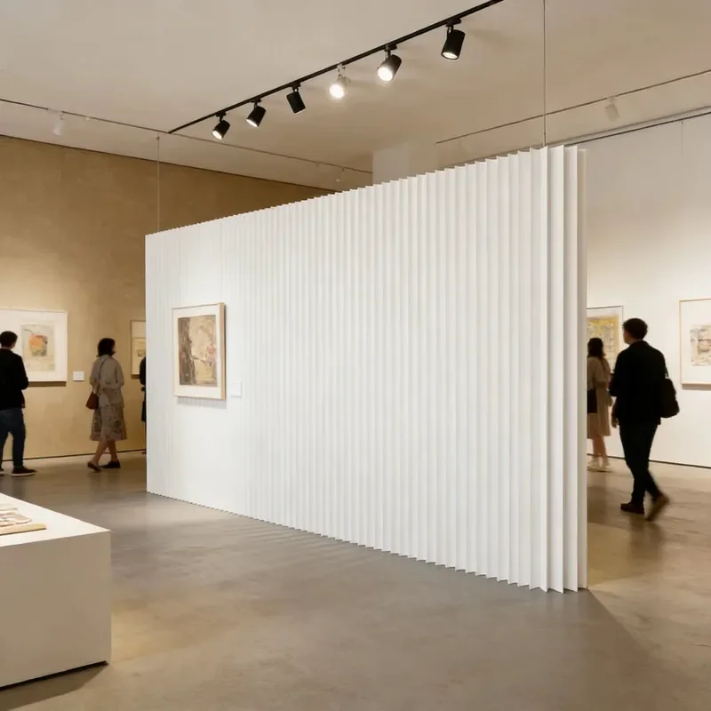 Paper Folding Partition Wall Art Exhibition Background Wall Screen Divider Stretchable Multifunctional Rotatable Modern