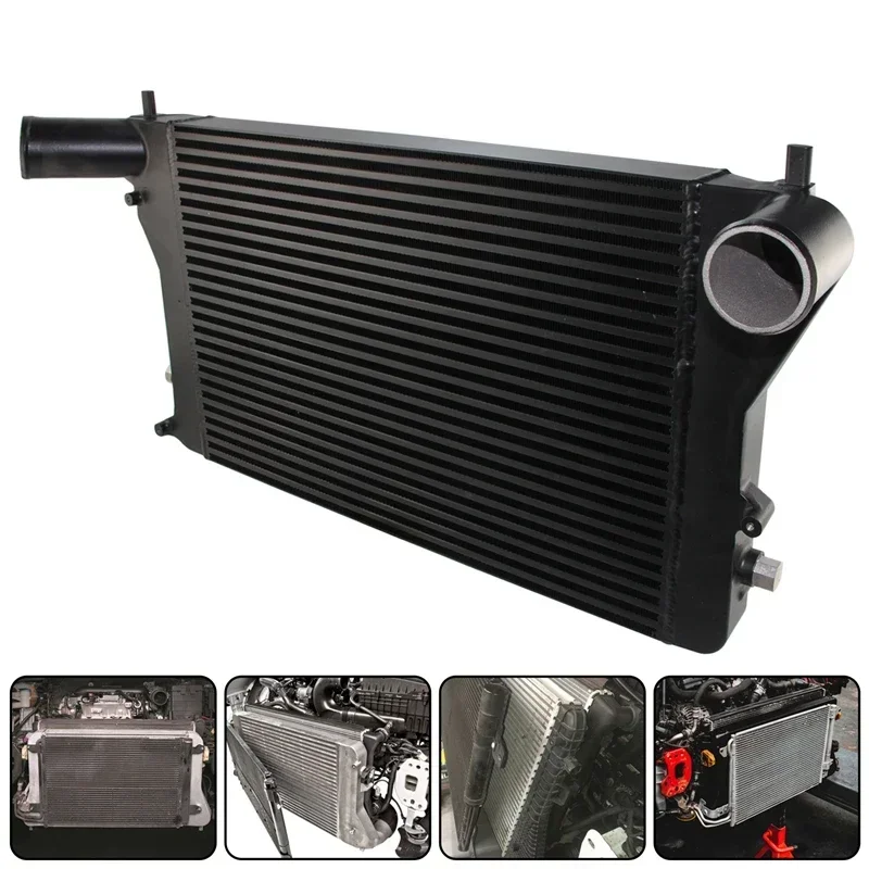 Front Mount FMIC Intercooler  MK5 Gen.2 MK6 VW Golf GTI Jetta 2006-2010 Black/Silver