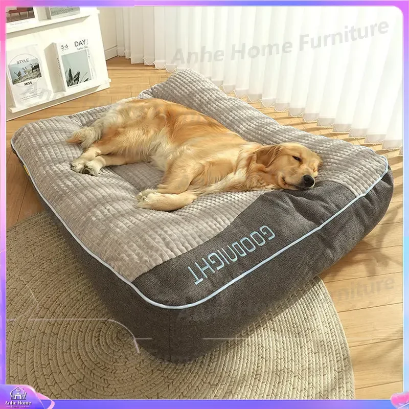 XXL Luxury Orthopedic Dog Bed Ultra Soft Breathable Faux Fur Large Pet Bed with Removable Washable Cover for Big Dogs