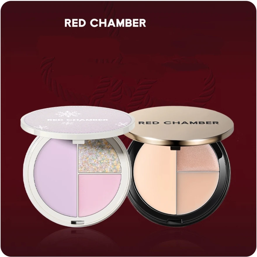 

Палетка хайлайтеров RED CHAMBER TRI COLOR MULTI-PURPOSE HIGHLIGHTER, натуральное осветление, многофункциональная, 7.5г, для макияжа