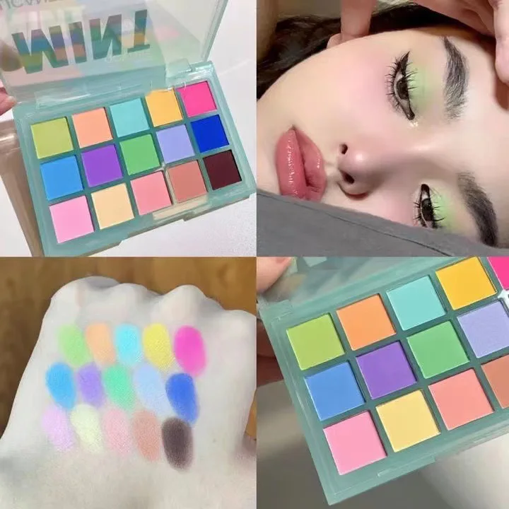 15 Colors Macaron Eyeshadow Palette Summer Color Series Korean Cute Makeup Eye Make-up Pallet for Female Makeup Full Makeup Set