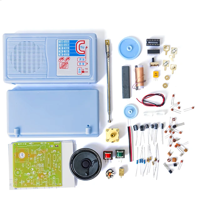 208 FM / AM Dwuzakresowy zestaw elektroniczny do produkcji radia CD2003GP TA7642 Zestaw elektroniczny DIY Odbiornik radiowy TDA2822 z anteną