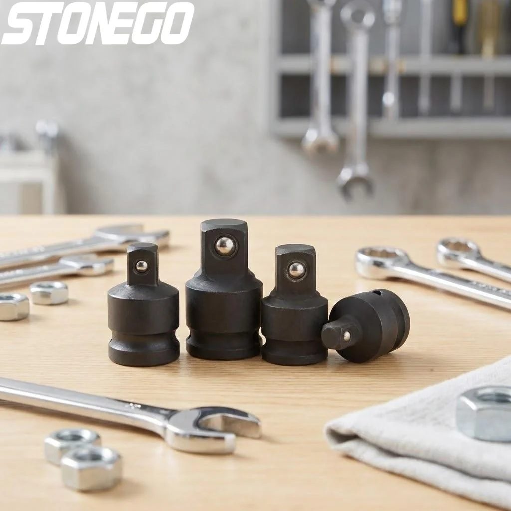 1/4 3/8 1/2 Inch Air Impact Socket Adapter Set Drive Reducer Converter for Electric Wrench Tool Kit 4 Pieces