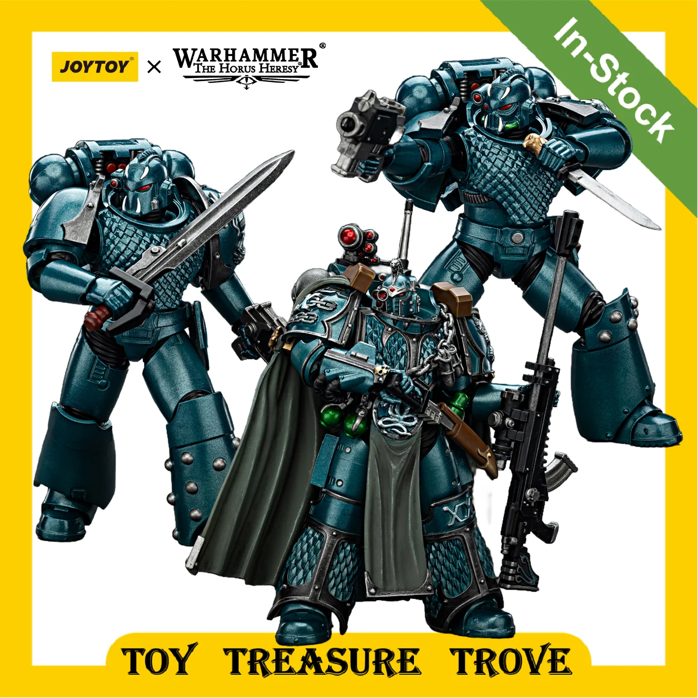 

[В НАЛИЧИИ] JOYTOY Warhammer 30k 1/18 Фигурки Alpha Legion Exodus Headhunter Prime 3 шт. Модель игрушки