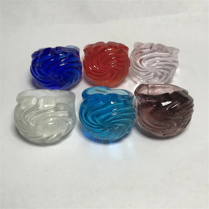 6 Colors Handmade Women\'s Retro Style Murano Glass Liuli Flower Shape Finger Rings Fashion Jewelry