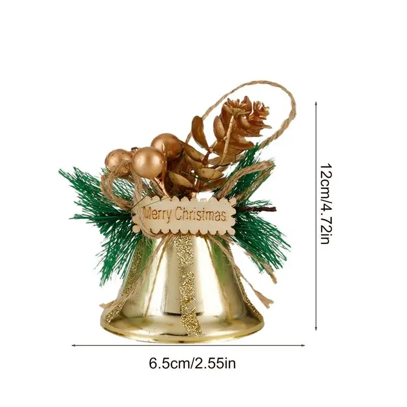 クリスマスツリー用の金属製ベル装飾品、ベリー付きの休日の装飾、家の装飾