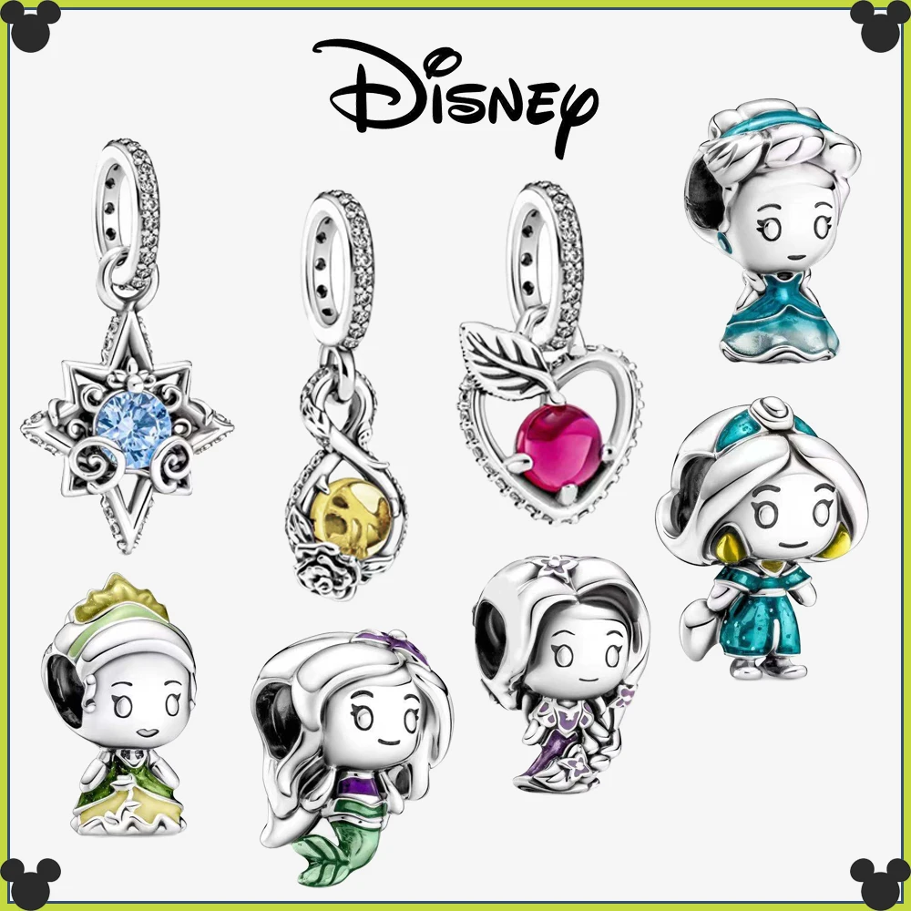 ديزني غرزة 925 فضة حورية البحر سيمبا استرخى سحر صالح الأصلي سوار الخرز مجوهرات DIY هدية عيد الميلاد #3