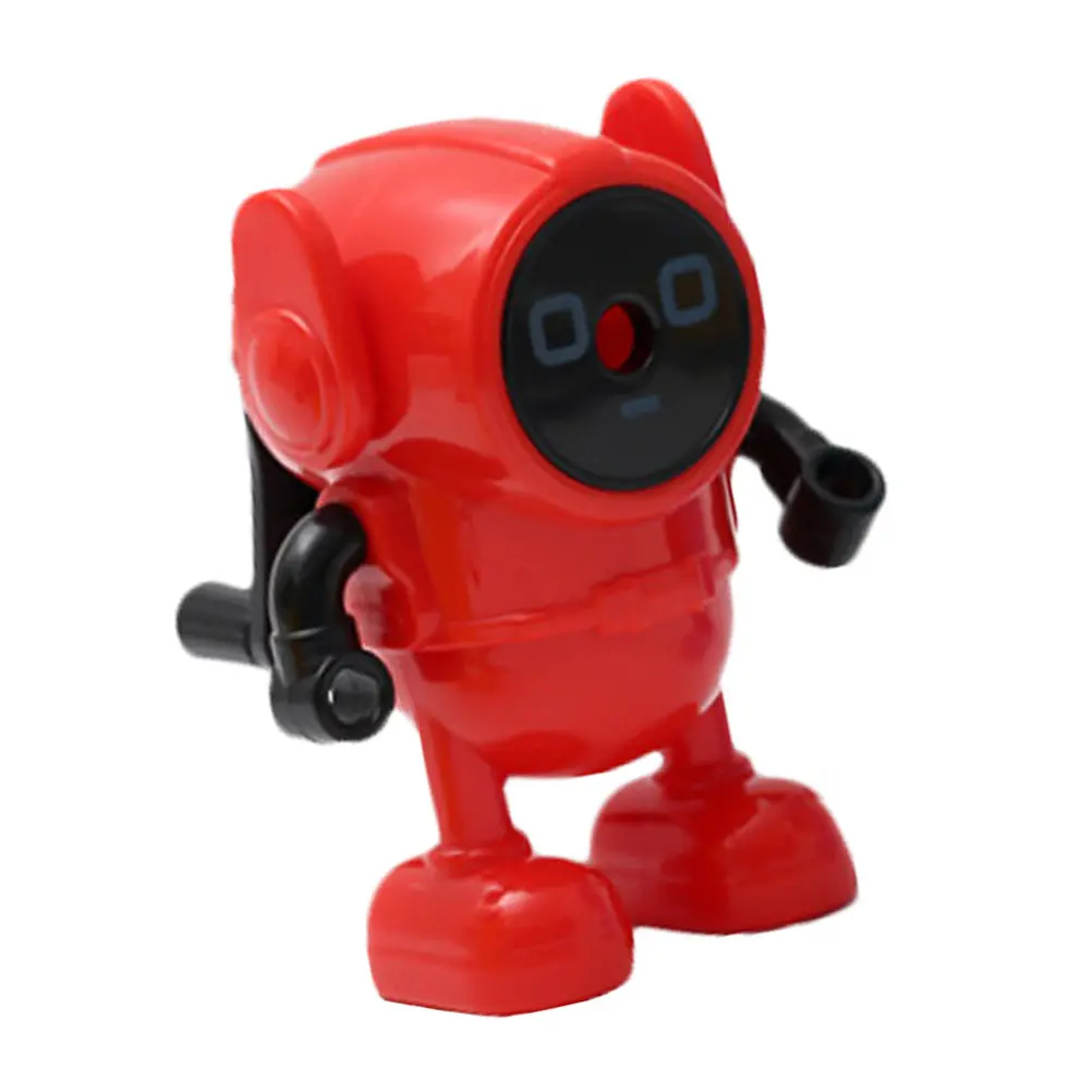 Cartoon Robot Portable Pencil Sharpener Manual Sharpener for Students School Office Stationery Drawing Sketching Tool