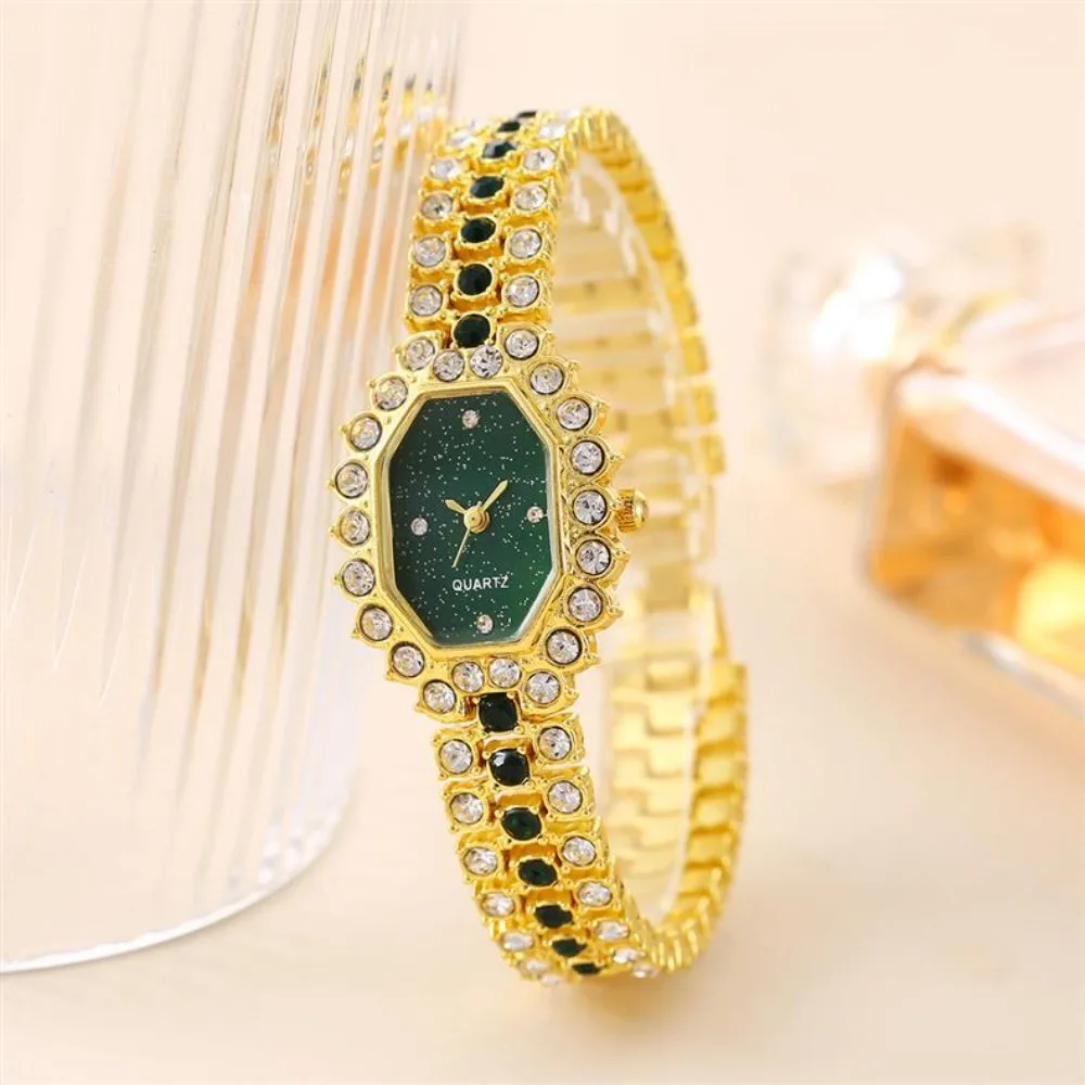 Women\'s Watches Jewelry Set for Women Watch Fashion Rhinestone Stainless Steel Quartz Watch Ladies Wristwatches Reloj Mujer