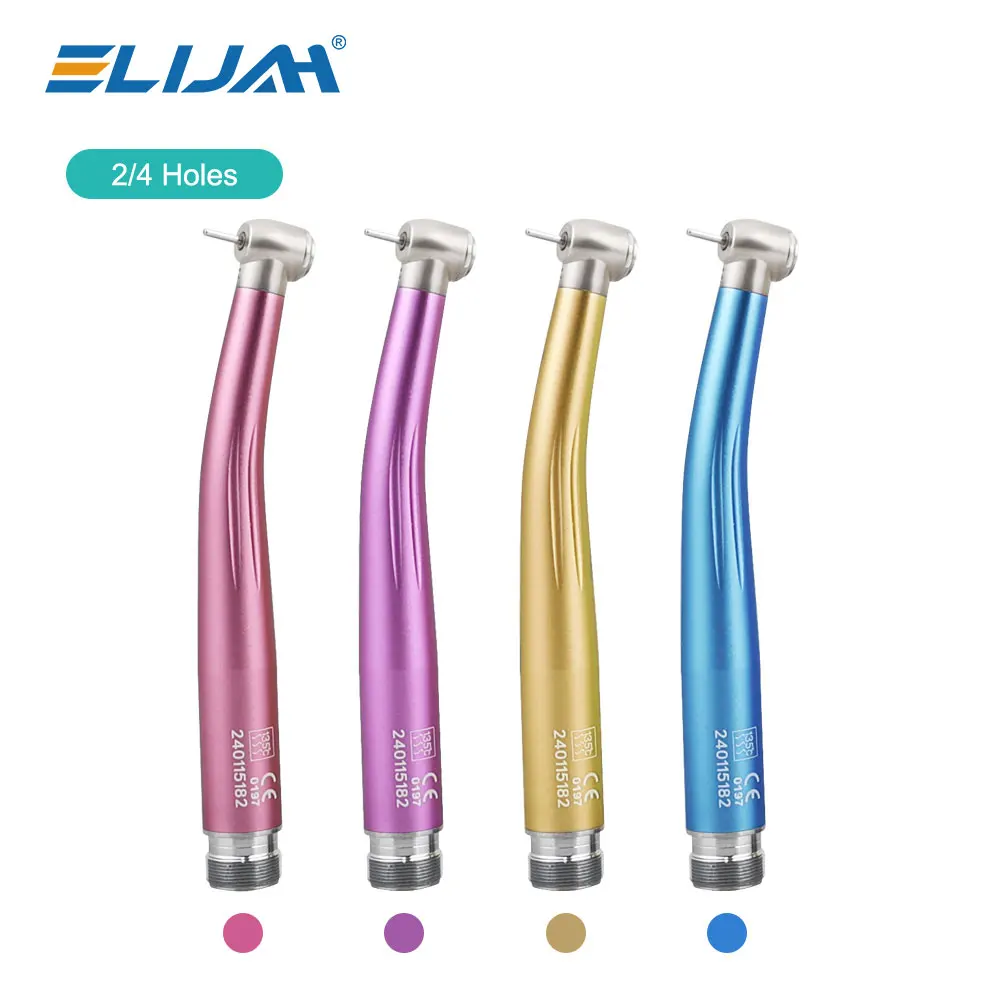 2/4 löcher Bunte Dental High Speed Handstück Air Turbine Standard Kopf Push Button Rotor Patrone Zahnmedizin Werkzeug Liefert