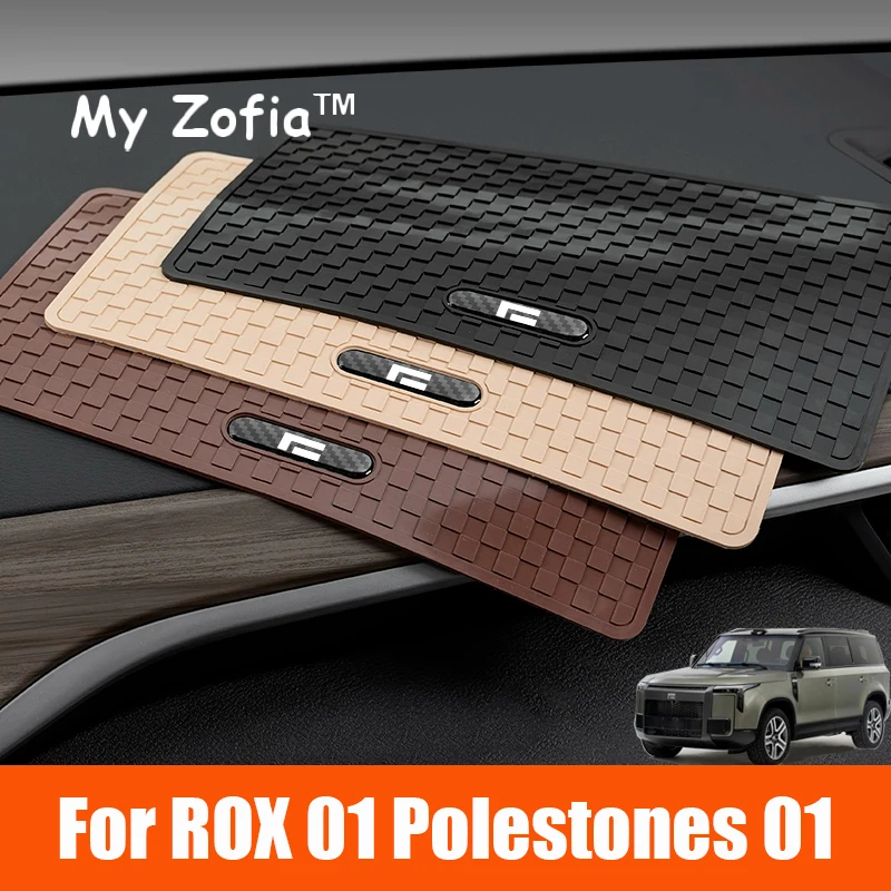 

For ROX 01 Polestones 01 2023 2024 2025 2026 Car Non Slip Mat Sticky Anti Slip PVC Silicone Pads Fixed Pad Interior Accessories