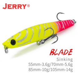 Jerry Blade Sinking  Hot 85mm 105mm Fishing Tackle Pencil Lure Pesca Saltwater Freshwater Hard Bait Deep Diving  Artificial Bait