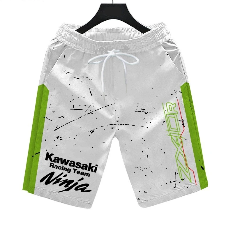 

New men's clothing 3D printed Kawasaki Motor Company men's and women's sports shorts, racing fashion shorts