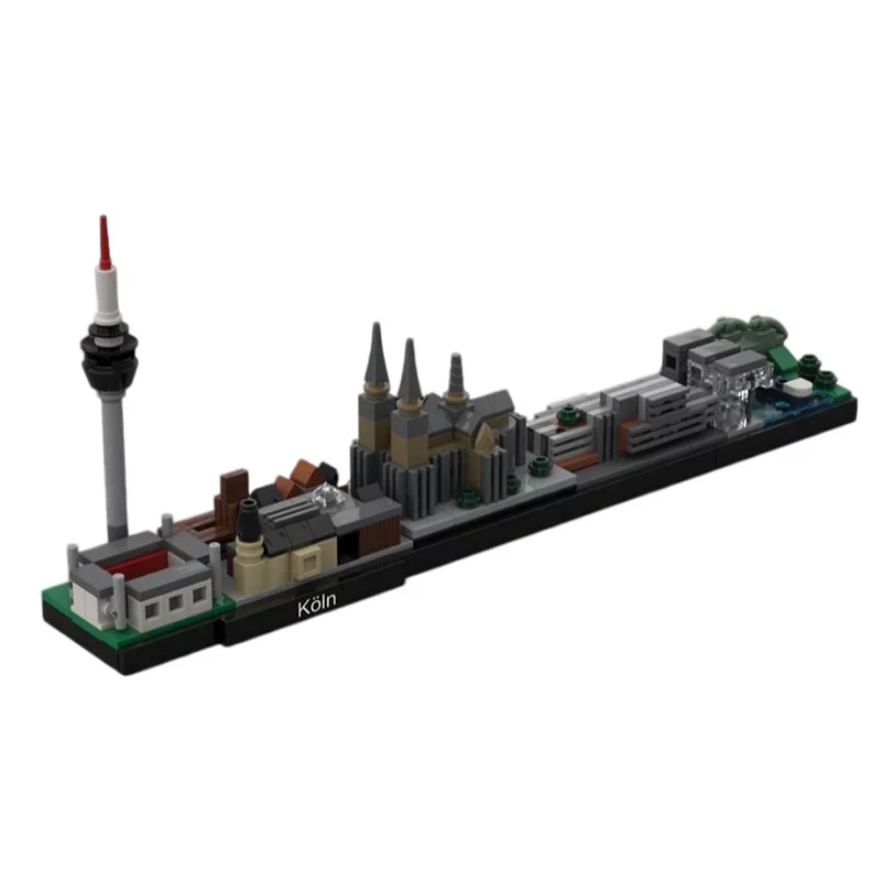 Landmark Belfast Maldives Cologne DE Skyline Architecture Building Block City Sign View Street Vintage Castle House Model Toys