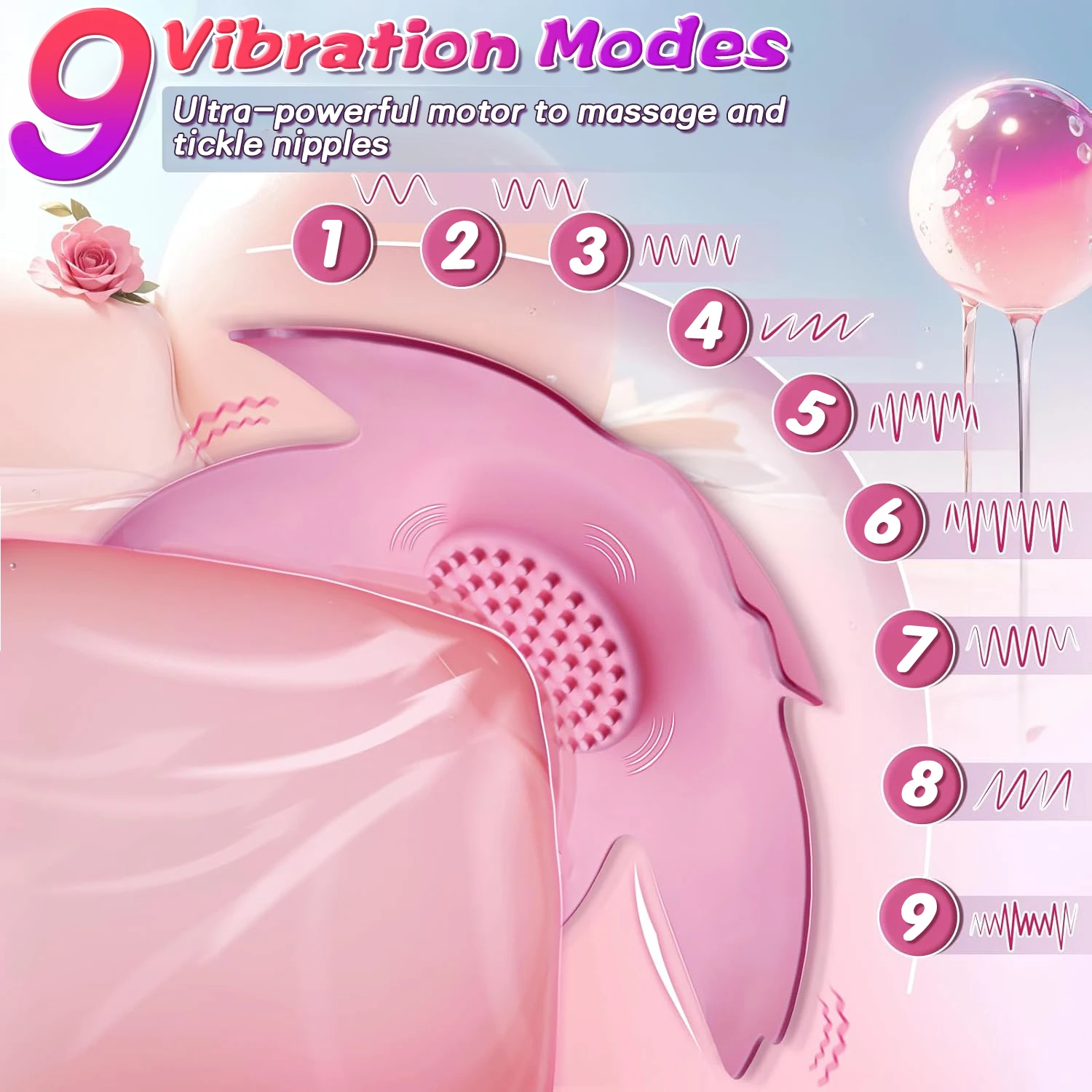 Remote Control Nipple Toys Vibrator Adult Sex Toys for Women Female Wearable Adjustable Nipple Massage Sex Pleasure Toys