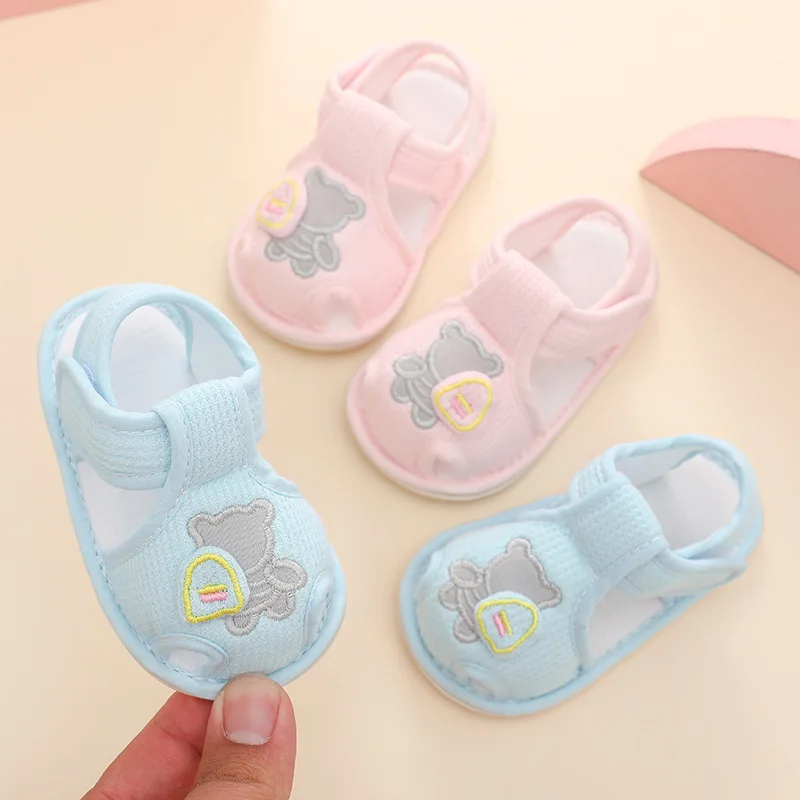 Summer Baby Shoes Breathable First Walkers Non-Slip Infant Indoor Sneakers Boy Girl Kid Sandals Soft Sole Lightweigt Shoe A1109