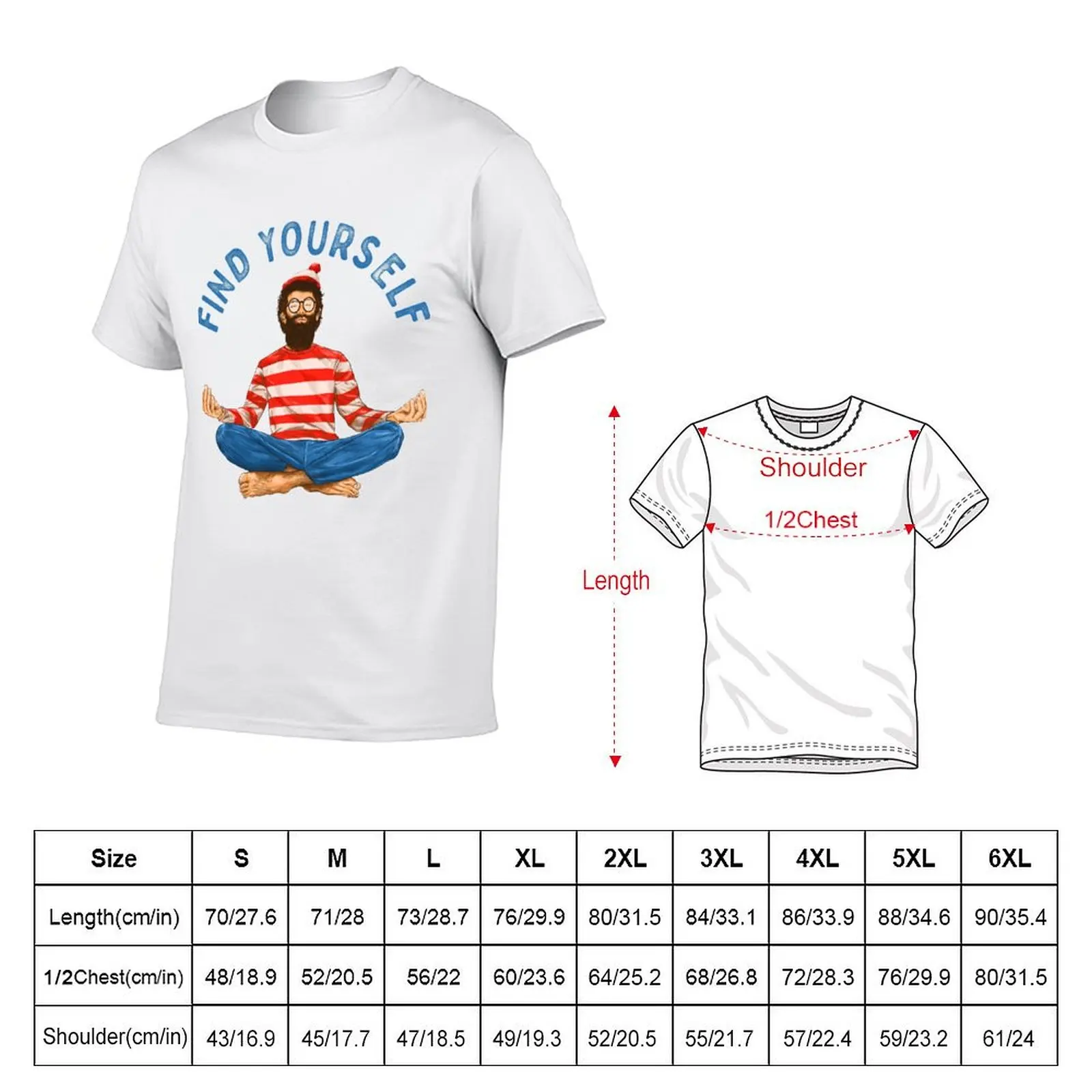 Find Yourself Quote T-Shirt Plus Size Comfort Fit Tee