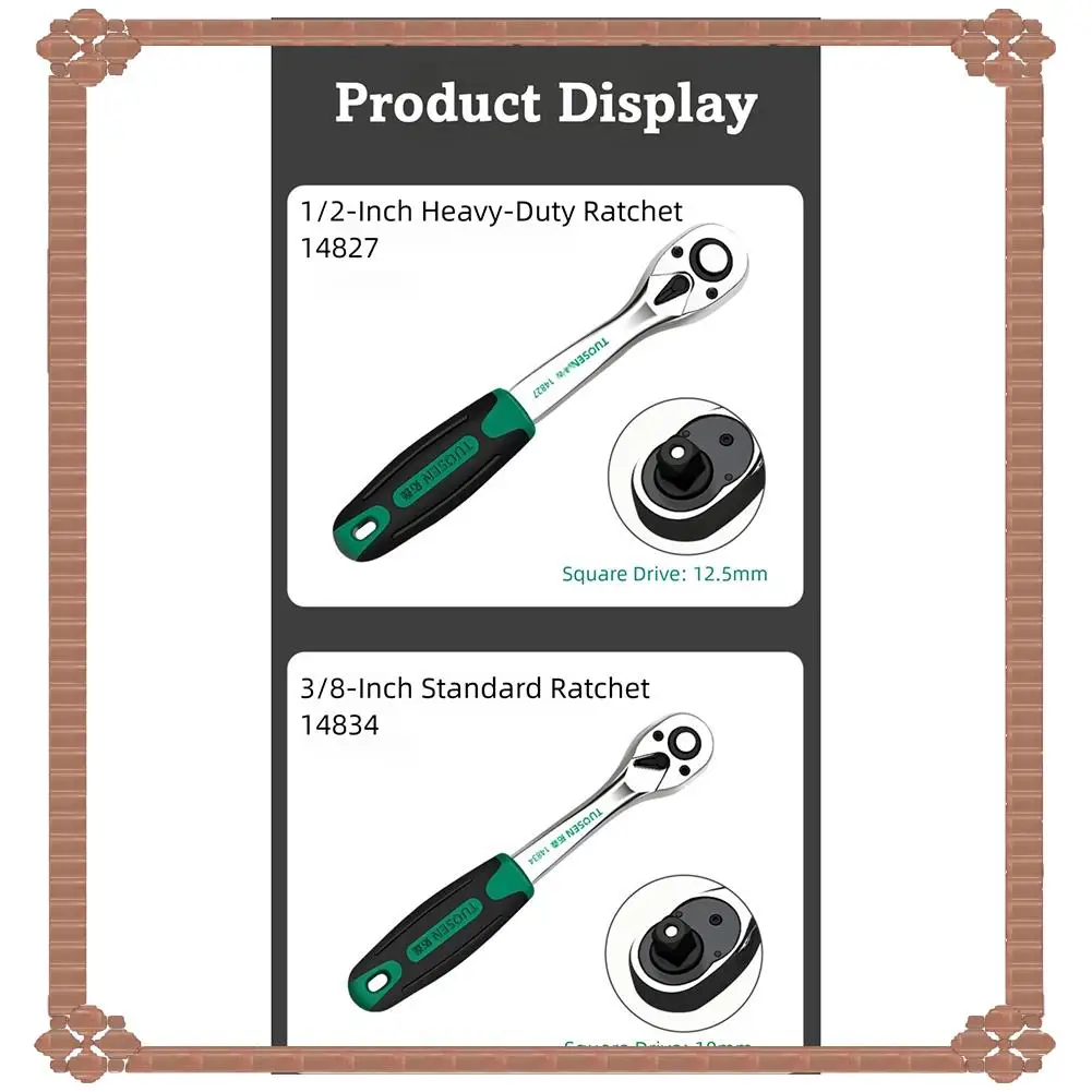 

24-Hour Delivery TUOSEN Multi-Function Hand Tool 72-Tooth Quick Release Ratchet Wrench For Auto Repair& Maintenance