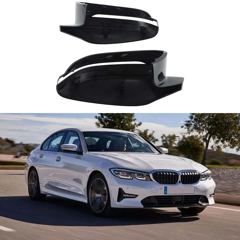 4 Pieces Set Mirror Case Mirror Cover 1 To 1 Model Car Parts Accessories For BMW 3 4 Series G20 G22 2020-2023