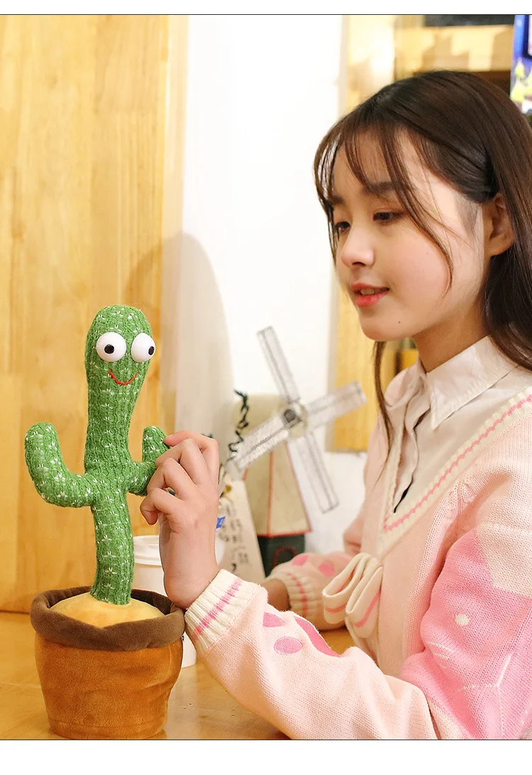 New dancing cactus plush electric toy can sing and repeat imitation learning to talk dancing cactus image 5