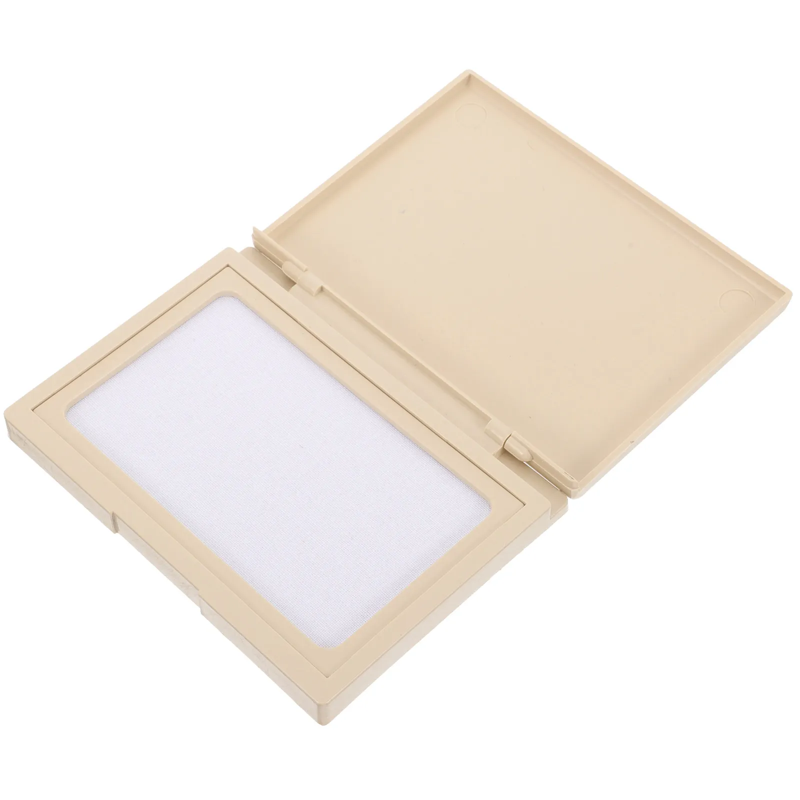 DIY Blank Ink Pad Reusable Craft Stamp Pad Safe Plastic Case for Office Fingerprint Ink Scrapbooking Painting Office Supply