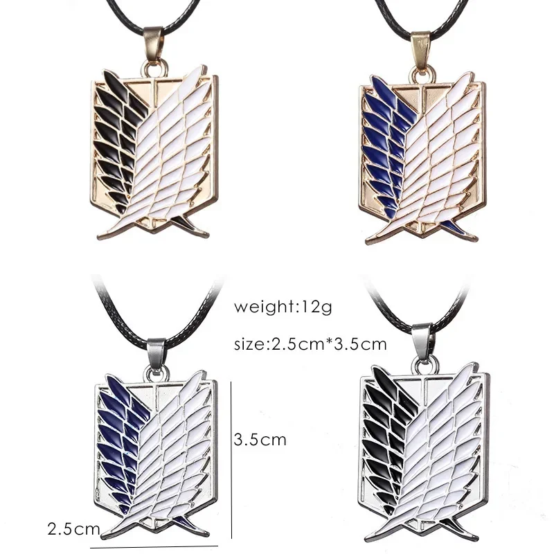 Animation Peripheral Attack on Titan Survey Corps Logo Necklace Wings of Freedom Pendant Jewelry