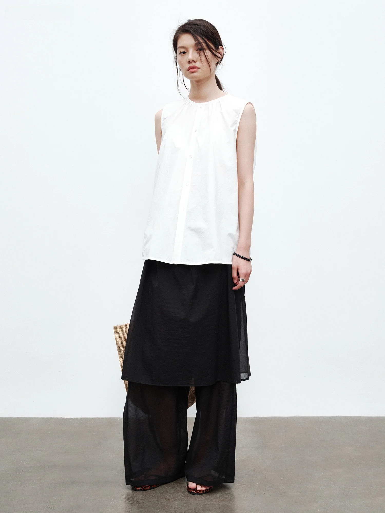 

Удобный хлопковый топ-жилет KUCO с завязками и поясом, свободный крой, для женщин