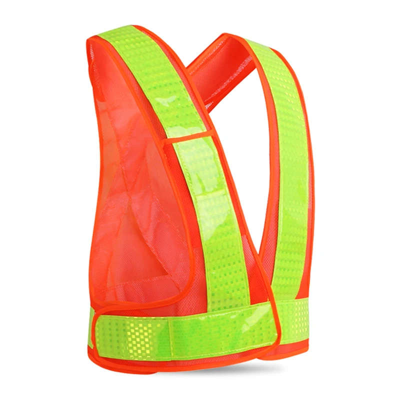 High Visibility Dafety Reflective Running Walki Vests Waistcoat with Reflective Crystal Lattice Adjustable Size