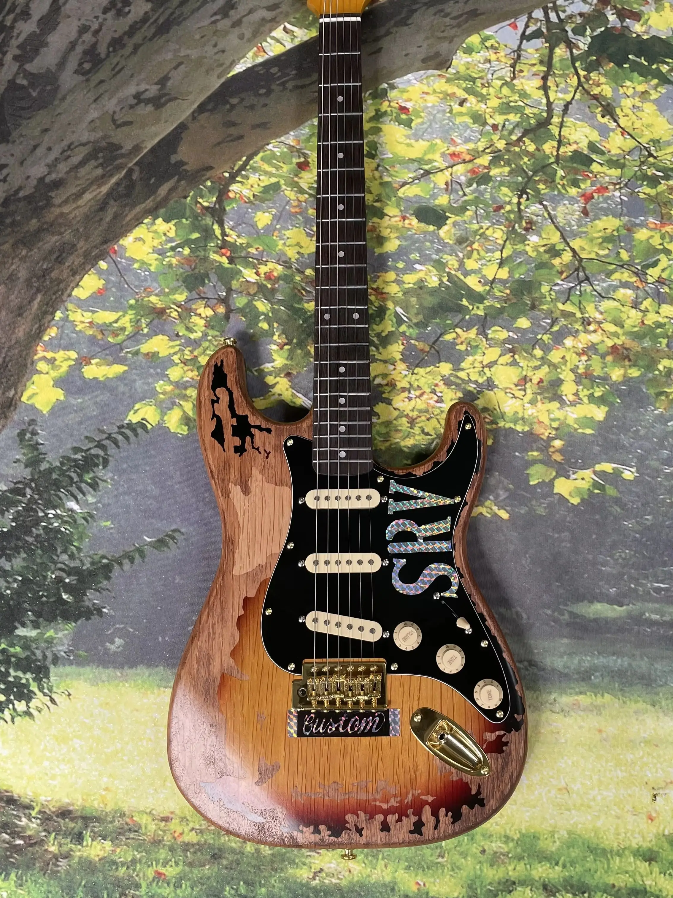 Bruce SRV elektrische gitaar, palissander toets, hoogwaardige metalen hardware, elektrische gitaar voor beginners tot gevorderden - afbeelding 2
