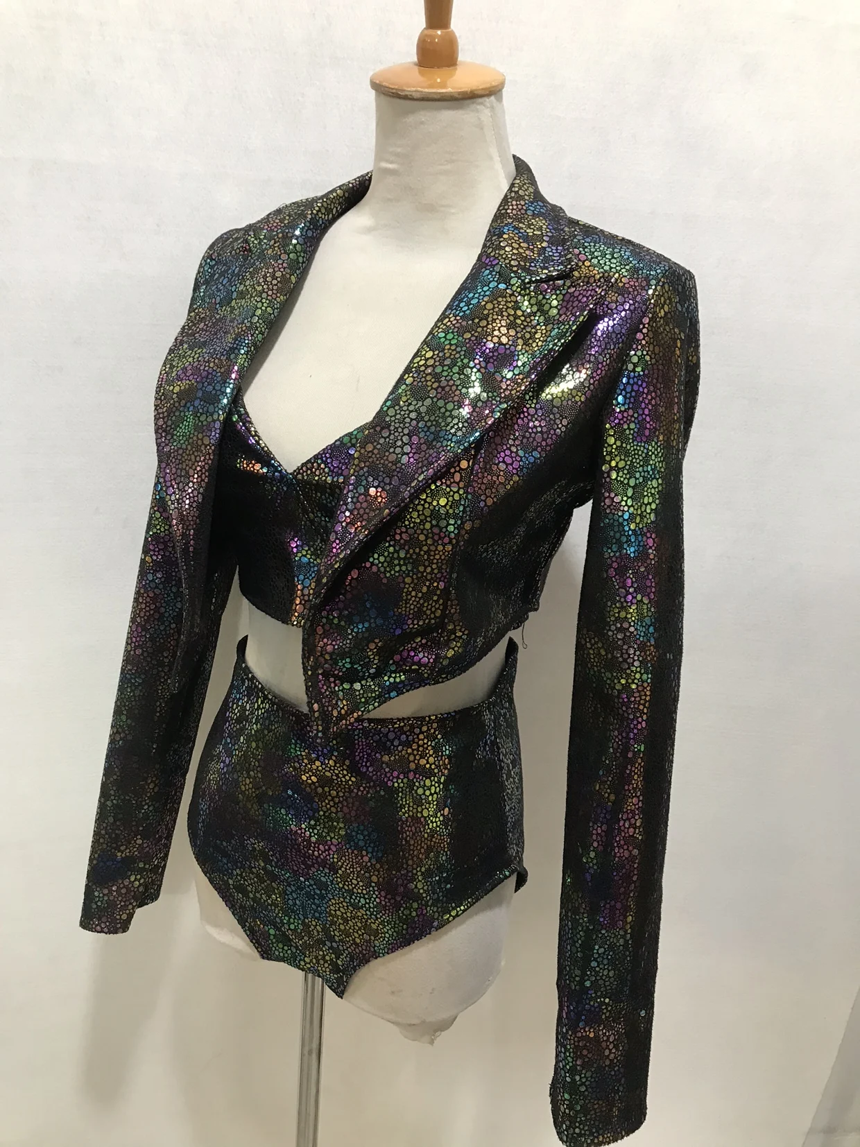 Conjunto de traje colorido brillante, traje de actuación, club nocturno, Bar, cantante, Gogo, baile líder, DS, escenario, nuevo