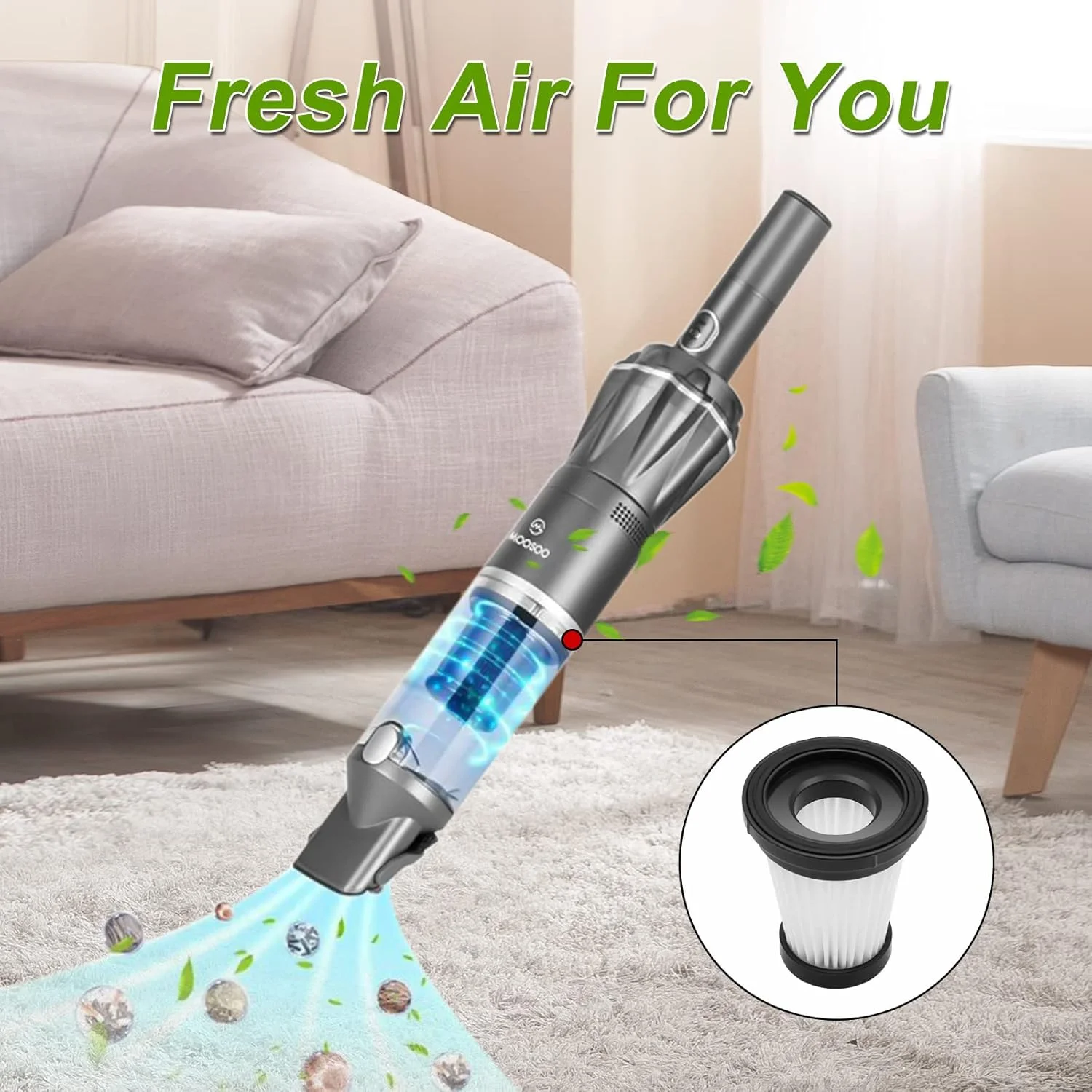 Paquete de 8 piezas de filtros HEPA para aspiradora inalámbrica K12 K12 K13, filtro de accesorios lavables