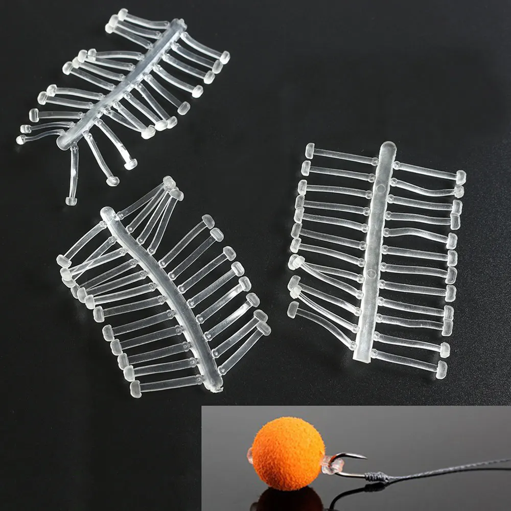 120Pcs/5Sheet Carp Fishing Hair Rig Bait Stop Clear Color Boilie Inserts Tools Fishing Tools