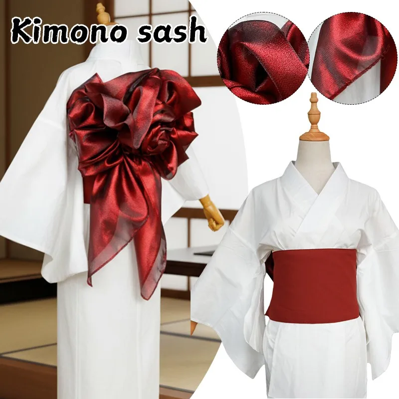 Larger Flower Design Belt Traditional Kimono Sash Accessory with Stylish Flower Kimono Cheongsam Dress Decor Corset New