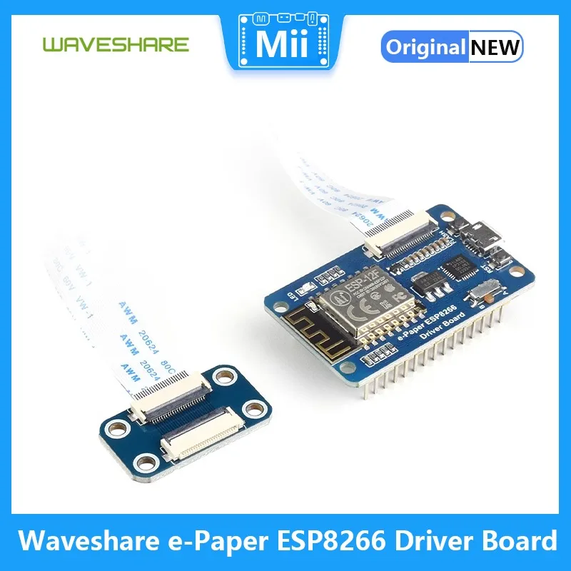 

Waveshare универсальная плата драйвера электронной бумаги с Wi-Fi SoC ESP8266 на борту, поддерживает различные панели Waveshare SPI e-Paper raw