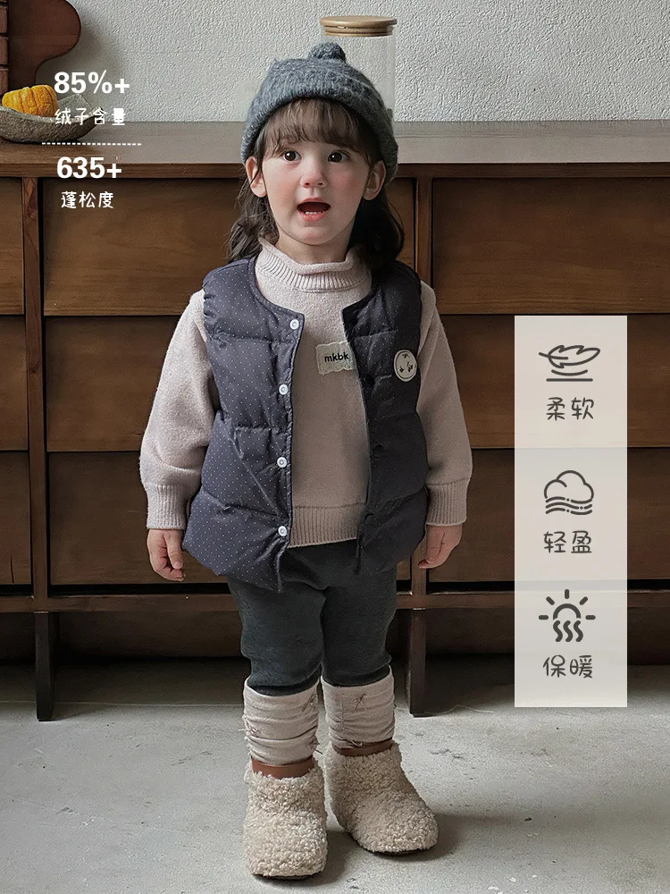 Универсальный пуховый жилет для девочек aGirl-like2025